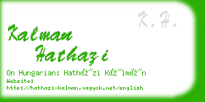 kalman hathazi business card